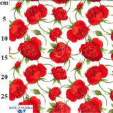 Rose & Hubble 100% Cotton Poplin Red Roses Digital Fabric Ideal for Crafting, Quilting, Dressmaking, Home Decor